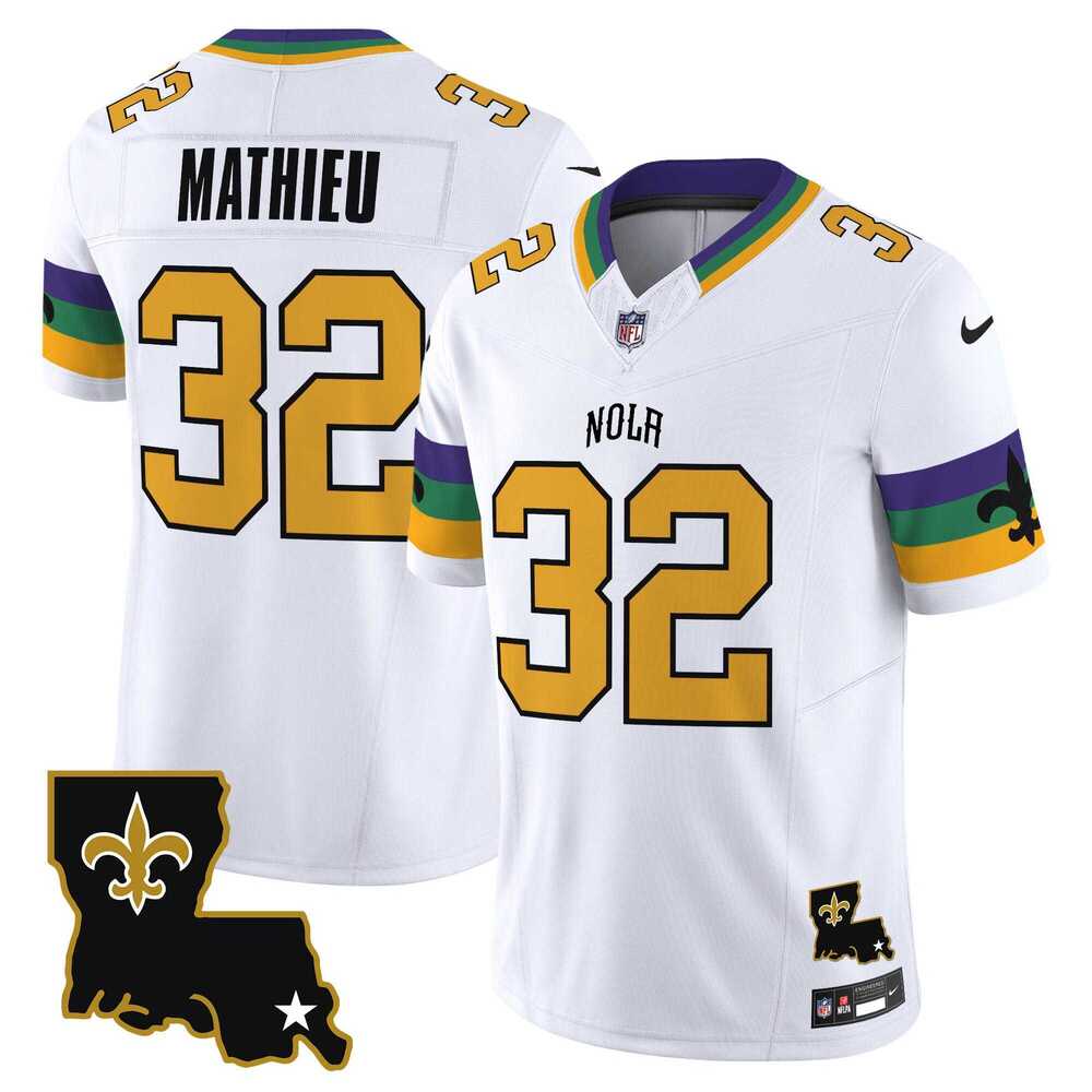 Men's New Orleans Saints #32 Tyrann Mathieu White 2024 F.U.S.E. Vapor Limited Stitched Jersey,We sell and wholesale Men's New Orleans Saints #32 Tyrann Mathieu White 2024 F.U.S.E. Vapor Limited Stitched Jersey on line form chian!